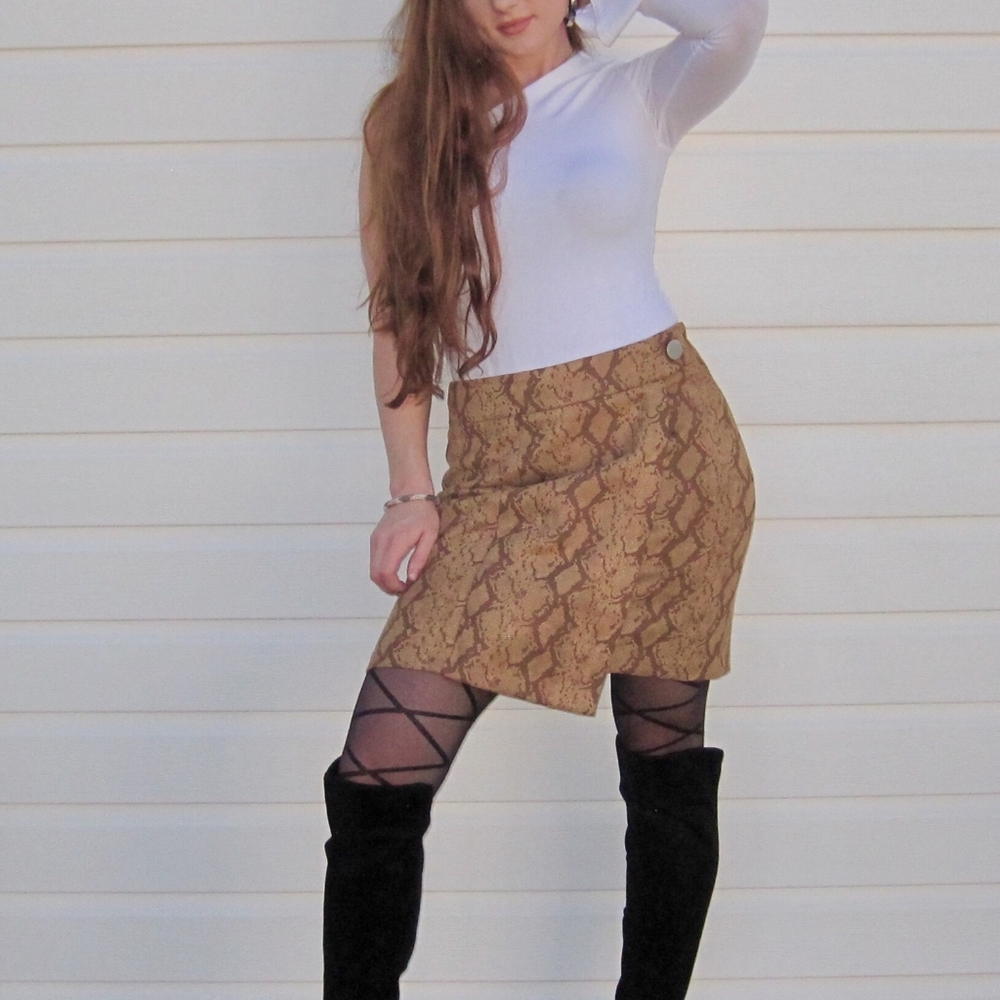 Chloe Snakeskin Mini Skirt